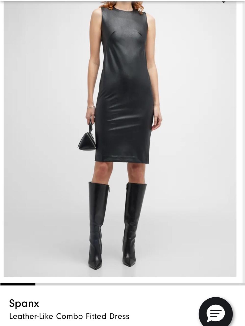 SPANX | Faux leather dress